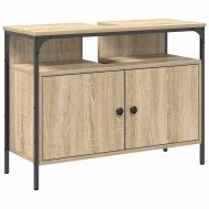 Комплект мебели за баня с рафт 4 pcs Сонома дъб Инженерно дърво