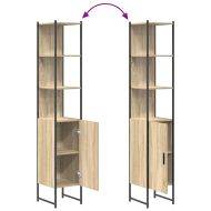 Комплект мебели за баня с рафт 3 pcs Сонома дъб Инженерно дърво