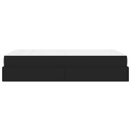 Рамка за легло с матрак Черно 120 x 200 cm Изкуствена кожа