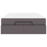 Рамка за легло с матрак Сив 120 x 200 cm Изкуствена кожа
