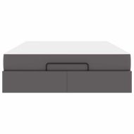 Рамка за легло с матрак Сив 140 x 200 cm Изкуствена кожа