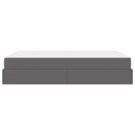 Рамка за легло с матрак Сив 160 x 200 cm Изкуствена кожа