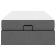 Рамка за легло с матрак Тъмносив 90 x 200 cm текстил