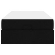 Рамка за легло с матрак Черно 100 x 200 cm текстил