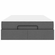 Рамка за легло с матрак Тъмносив 120 x 200 cm текстил