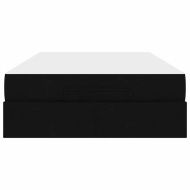 Рамка за легло с матрак Черно 120 x 200 cm текстил