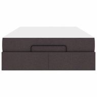 Рамка за легло с матрак Тъмнокафяв 120 x 200 cm текстил
