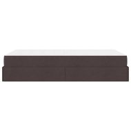 Рамка за легло с матрак Тъмнокафяв 120 x 200 cm текстил