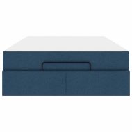 Рамка за легло с матрак Синьо 120 x 200 cm текстил