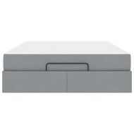 Рамка за легло с матрак Светлосиво 140 x 190 cm текстил