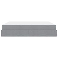 Рамка за легло със съхранение Светлосиво 180 x 200 cm текстил