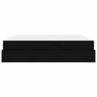 Рамка за легло със съхранение Черно 180 x 200 cm текстил