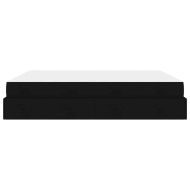 Рамка за легло със съхранение Черно 180 x 200 cm текстил