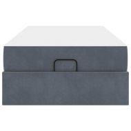 Рамка за легло с матрак Тъмносив 80 x 200 cm Кадифе