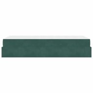 Рамка за легло с матрак Тъмнозелено 90 x 200 cm Кадифе