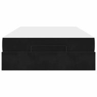 Рамка за легло с матрак Черно 140 x 190 cm Кадифе