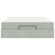 Рамка за легло Светлосиво 160 x 200 cm Кадифе