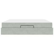 Рамка за легло Светлосиво 180 x 200 cm Кадифе