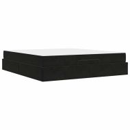 Рамка за легло Черно 180 x 200 cm Кадифе