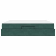 Рамка за легло Тъмнозелено 180 x 200 cm Кадифе