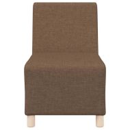 Модулен диван без ръкави 2 pcs Кафяво 55 x 74 x 82 см текстил