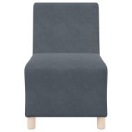 Модулен диван без ръкави 2 pcs Тъмен сив 55 x 74 x 82 см Кадифе