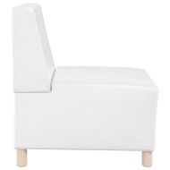 Модулен диван без ръкави 3 pcs Бяло 55 x 74 x 82 см Изкуствена