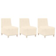 Модулен диван без ръкави 3 pcs Крем 55 x 74 x 82 см
