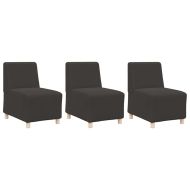 Модулен диван без ръкави 3 pcs Тъмен сив 55 x 74 x 82 см