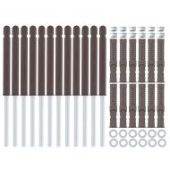 Корпус за плаващи рафтове 12 pcs Кафяво Ø10 x 170 mm Стомана