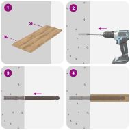 Корпус за плаващи рафтове 12 pcs Кафяво Ø10 x 170 mm Стомана