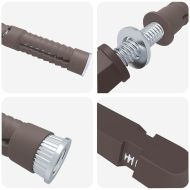 Корпус за плаващи рафтове 12 pcs Кафяво Ø12 x 190 mm Стомана