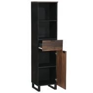 Шкаф за мивка в баня Орех 38 x 33 x 160 см Инженерно дърво