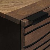 Шкафче Кафяво 40 x 33 x 110 см мангово дърво масив