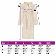 Халат за баня KINN Крем XXXL Памук