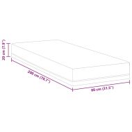 Матрак Бял и син 80 x 200 cm Гелова мемори пяна