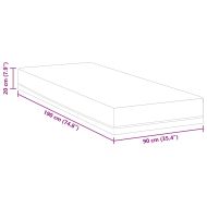 Матрак Бял и син 90 x 190 cm Гелова мемори пяна