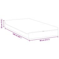 Матрак Бяло и сиво 80 x 160 cm Калъфче