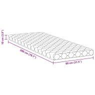 Матрак с кокосов слой Бяло 200 x 80 см PU пяна