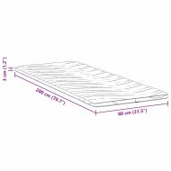 Подложки за матрак Бяло 80 x 200 cm Латекс