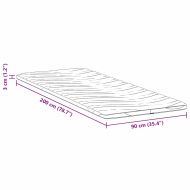 Подложки за матрак Бяло 90 x 200 cm Латекс