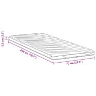 Подложки за матрак Бяло 70 x 200 cm Латекс