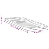 Подложки за матрак Бяло 90 x 190 cm Латекс