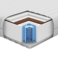 Матрак с кокосов слой Бяло 140 x 190 cm Калъфче