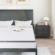 Матрак 2 pcs Бяло и сиво 70 x 190 cm Бонел пружина