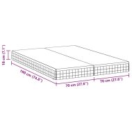 Матрак 2 pcs Бяло и сиво 70 x 190 cm Бонел пружина