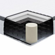 Матрак 2 pcs Бяло и сиво 80 x 200 cm Бонел пружина