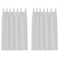 Завеси за затъмняване с пръстени 2 pcs Светло Сиво 175 x 140 см