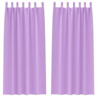 Завеси за затъмняване с пръстени 2 pcs Лилаво 225 x 140 см