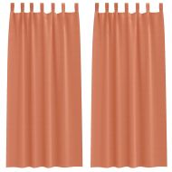 Завеси за затъмняване с пръстени 2 pcs Теракота 225 x 140 см
